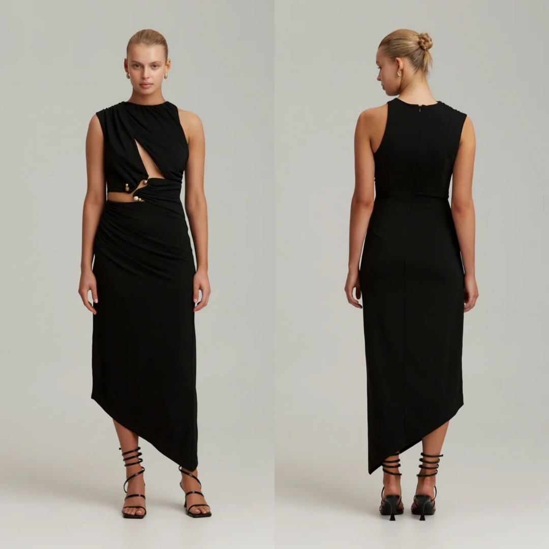 C MEO Collective Entropy Midi Dress